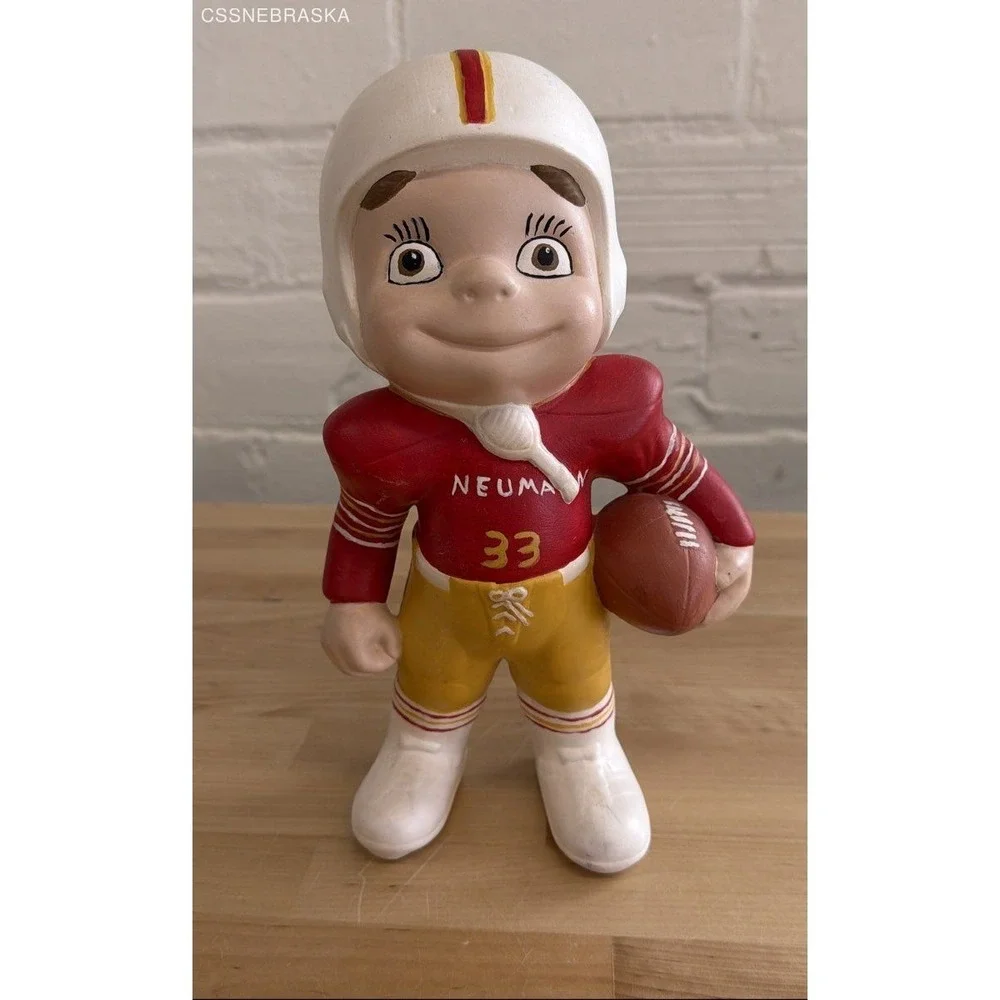 Vintage‎ Atlantic Mold plaster starry-eyed smiling football boy -hand painted